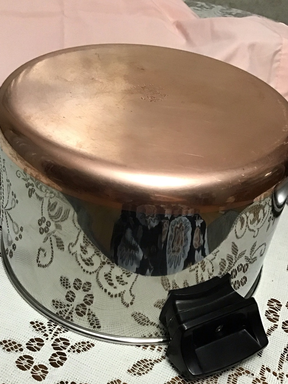Revere Ware Stainless Steel 6 Quart Covered Stock Pot with Copper Bottom - Picture 3 of 6